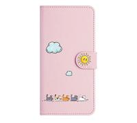 Nokverzy Coque pour Samsung Galaxy A56 5G Étui Housse Portefeuille Cuir Pochette Clapet Chat Motif Porte Carte Magnétique Protection Cover Etui Rabat Téléphone Portable pour Samsung A56 5G Rose