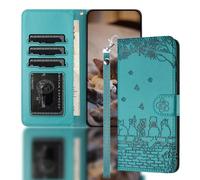 Nokverzy Coque pour Samsung Galaxy Note10 Lite Étui Housse Portefeuille Cuir Chat Thème Porte Carte Magnétique Protection Pochette Cover Étui Rabat Téléphone Portable pour Samsung Note10 Lite Bleu