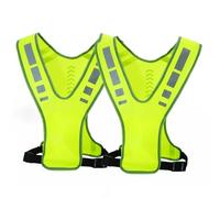 Nokwocy Gilet de Course réfléchissant avec Poche pour Femmes, Hommes et Enfants, Gilet de sécurité pour Le Cyclisme de Nuit, la Course, la Marche et Le Jogging (2PCS Vests)