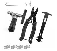 Nokwocy Rivet de chaîne vélo, Pince à maillon, séparateur de concasseur de chaîne, indicateur d'usure de chaîne, 4 Paires de Bicyclette à Gauche - Ouvreur, Fermeture, Cutter, erbindungswerkzeug