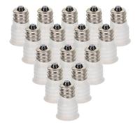 NOKXDKJWT Adaptateurs de convertisseur d'ampoule E12 à E14, 15 pièces, Douille de Lampe Blanche de Remplacement avec capteur de lumière pour luminaires de Plafond et de Lustre