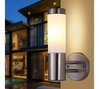 NOKXDKJWT Applique Murale Suspendue au Plafond, lumière européenne - Lampe d'extérieur Simple en Acier Inoxydable, étanche, allée, Rue, Balcon, Jardin, Blanc Lait, Abat-Jour, Lanterne, Applique