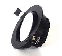 NOKXDKJWT Downlight encastrable Noir Rotatif à Angle réglable 10 W, 12 W, 15 W, plafonnier Rond, lumière Blanche Froide, Trou découpé 125 mm pour éclairage de Cuisine Domestique, projecteur intégré