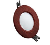 NOKXDKJWT Downlight encastré en Aluminium intégré projecteurs intégrés créatif Rond COB intégré Couleur Grain de Bois Salon Centre Commercial éclairage Tricolore Gradation plafonnier LED intégré