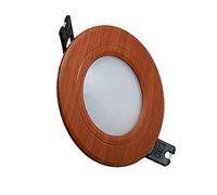 NOKXDKJWT Downlight encastré en Aluminium intégré projecteurs intégrés créatif Rond COB intégré Couleur Grain de Bois Salon Centre Commercial éclairage Tricolore Gradation plafonnier LED intégré
