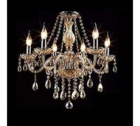 NOKXDKJWT E14modern Luxueux Lustre en Cristal Bougie île éclairage Suspension Lampe plafonnier pour Salle à Manger Salon Cuisine Chambre Couloir entrée-doré. 10 têtes