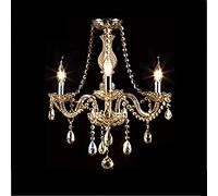 NOKXDKJWT E14modern Luxueux Lustre en Cristal Bougie île éclairage Suspension Lampe plafonnier pour Salle à Manger Salon Cuisine Chambre Couloir entrée-doré. 10 têtes