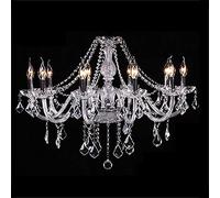 NOKXDKJWT E14modern Luxueux Lustre en Cristal Bougie île éclairage Suspension Lampe plafonnier pour Salle à Manger Salon Cuisine Chambre Couloir entrée-doré. 10 têtes