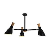NOKXDKJWT E27 Moderne Macaron Salon Lustre,Simple Créatif Lustre,pour Ménage Petite Chambre Salle À Manger Lumière-sous-Noir 3 têtes