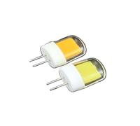NOKXDKJWT Éclairage, Paquet de 10, Mini Lampes LED COB AC220V 5W BA15D/BA15S/E11/E12/E14/G4/G8/G9, Couvercle en Verre + céramique (Blanc Chaud, E12)