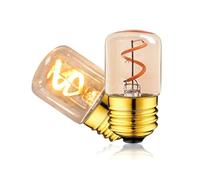 NOKXDKJWT Éclairage, Paquet de 2/6, Ampoule à Filament en Spirale LED AC220V T28 1,5W 2200K Lustre Tubulaire extérieur chaîne Ampoule rétro Tube Lampe de Nuit (6 pièces)