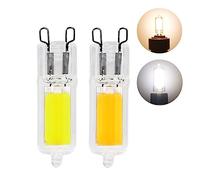 NOKXDKJWT Éclairage, Paquet de 2, Mini Ampoule LED COB AC220V G9 3W/5W, Lampe en Cristal de Verre, luminaire Suspendu pour la Maison, Lustre (Blanc Froid, 5w)