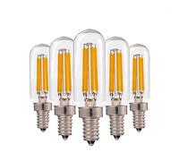NOKXDKJWT Éclairage, Paquet de 5, Lampe Tubulaire LED T25 4W E14 AC220V Lampe à Suspension rétro Lustre Blanc Chaud 2700K Ampoules à Filament LED