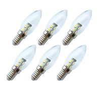 NOKXDKJWT Éclairage, Paquet de 50, Ampoule de Bougie LED C25 E14 1W, Lustre de Maison, éclairage de décoration, lumière en Cristal, Appliques murales de Chevet (Blanc Froid 6500K)