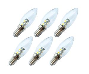 NOKXDKJWT Éclairage, Paquet de 50, Ampoule de Bougie LED C25 E14 1W, Lustre de Maison, éclairage de décoration, lumière en Cristal, Appliques murales de Chevet (Blanc Froid 6500K)