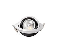 NOKXDKJWT Encastré 3w5w7w12w LED Ronde LED Baffle Downlight Encastré Directionnel Réglable Cardan Dimmable LED Retrofit Luminaire Encastré Intégré (Couleur : Lumière Blanche Chaude, Taille : 7W)