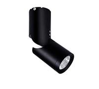 NOKXDKJWT Encastré 7W/10W Noir/Blanc projecteur réglable créatif monté en Surface Panneau de Plafond Rotatif LED lumière COB en Aluminium Downlight pour éclairage Domestique Commercial intégré