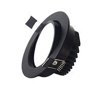 NOKXDKJWT Encastré Moderne Noir Minimaliste Haute Tension Panneau d'éclairage intérieur Lampe Ronde en Aluminium Puce LED économie d'énergie Downlight 12W Super Lumineux Magasin de vêtements café