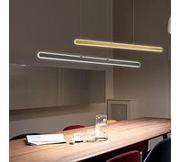 NOKXDKJWT Lampe à Suspension LED Minimaliste à Longue Bande, Lustre Suspendu, luminaires Suspendus linéaires pour Salon, Salle à Manger, Cuisine, îlot, Chambre à Coucher