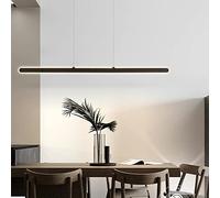 NOKXDKJWT Lampe à Suspension LED Minimaliste à Longue Bande, Lustre Suspendu, luminaires Suspendus linéaires pour Salon, Salle à Manger, Cuisine, îlot, Chambre à Coucher