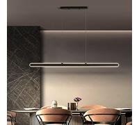 NOKXDKJWT Lampe à Suspension LED Minimaliste à Longue Bande, Lustre Suspendu, luminaires Suspendus linéaires pour Salon, Salle à Manger, Cuisine, îlot, Chambre à Coucher