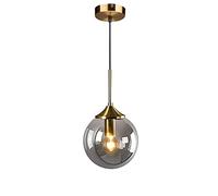 NOKXDKJWT Lampes suspendues Modernes en Verre Transparent, décor de Globe, luminaires Suspendus pour îlot de Cuisine, Lustre de Plafond de 7,1 Pouces de diamètre (Couleur : Ambre)