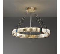 NOKXDKJWT Lumière Italienne en Cristal à LED, plafonnier Ovale Simple, Lustre en Cristal Moderne, pour Salon, Chambre à Coucher, Salle à Manger, lanternes d'éclairage/60 cm