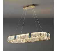 NOKXDKJWT Lumière Italienne en Cristal à LED, plafonnier Ovale Simple, Lustre en Cristal Moderne, pour Salon, Chambre à Coucher, Salle à Manger, lanternes d'éclairage/Ovale 80 cm