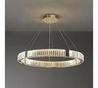 NOKXDKJWT Lumière Italienne en Cristal à LED, plafonnier Ovale Simple, Lustre en Cristal Moderne, pour Salon, Chambre à Coucher, Salle à Manger, lanternes d'éclairage/80 cm