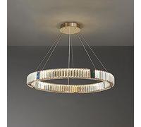 NOKXDKJWT Lumière Italienne en Cristal à LED, plafonnier Ovale Simple, Lustre en Cristal Moderne, pour Salon, Chambre à Coucher, Salle à Manger, lanternes d'éclairage/40 cm