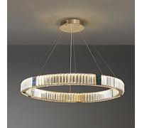 NOKXDKJWT Lumière Italienne en Cristal à LED, plafonnier Ovale Simple, Lustre en Cristal Moderne, pour Salon, Chambre à Coucher, Salle à Manger, lanternes d'éclairage/100 cm