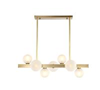 NOKXDKJWT Lustre 7 lumières Moderne Spoutnik du Milieu du siècle, luminaire Suspendu, plafonnier doré pour Cuisine, Salle à Manger, Salon, doré, 12 lumières