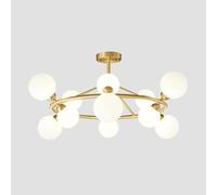 NOKXDKJWT Lustre Circulaire Simple, plafonnier Suspendu Moderne doré à 12 têtes, pour l'éclairage et Les lanternes du Salon, de la Chambre à coucher/Or/12 têtes