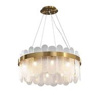 NOKXDKJWT Lustre décoratif Moderne, plafonnier, lumières de Restaurant d'étude de Salon de personnalité, éclairage créatif, Lustre en Verre Moderne G9, Verre Goutte de Pluie Blanc, 12 lumières