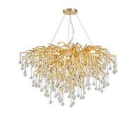 NOKXDKJWT Lustre en Cristal d'art Rond, pour Salon, Salle à Manger, Chambre à Coucher, Villa, lumière de Salon, lumière en Cristal créative américaine, lumière Nordique de Luxe G9, Branche de Goutte