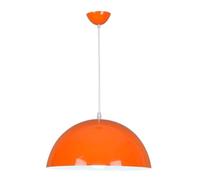 NOKXDKJWT Lustre léger Lampe Suspendue Dôme Industriel Rustique avec Abat-Jour en métal Grand Abat-Jour en dôme de Grange Plafonnier intérieur pour Salon Chambre à Coucher îlot de cuisine/Orange/30Cm