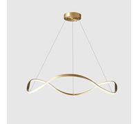 NOKXDKJWT Lustre Minimaliste à Spectre Complet à LED, lumière Circulaire Moderne en Laiton, plafonnier Suspendu pour Salon, Chambre à Coucher, Salle à Manger, luminaire/or/80 cm