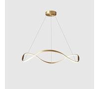 NOKXDKJWT Lustre Minimaliste à Spectre Complet Scandinave Haut de Gamme à LED, Lustre Moderne en Cercle en Laiton, pour Salon, Chambre à Coucher, Salle à Manger,Or,60cm