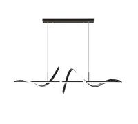 NOKXDKJWT Lustre Moderne à LED en Acier Inoxydable entièrement en Laiton, lumière créative Simple, plafonnier Suspendu doré pour Salon, Salle à Manger, lanternes d'éclairage/Noir