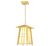 NOKXDKJWT Lustre Moderne en Bois, Lanterne carrée, Lampe Suspendue Rustique de Ferme, Lustre en Cage en Bois de Style Japonais, luminaire Suspendu pour Cuisine, îlot, Hall d'entrée, Restaurant