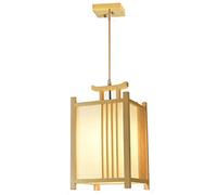 NOKXDKJWT Lustre Moderne en Bois, Lanterne carrée, Lampe Suspendue Rustique de Ferme, Lustre en Cage en Bois de Style Japonais, luminaire Suspendu pour Cuisine, îlot, Hall d'entrée, Restaurant