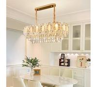 NOKXDKJWT Lustre Moderne, Style crème française, Lampes à Suspension en Cristal de Luxe pour Salon Principal 2025, plafonnier Simple pour Chambre à Coucher, Restaurant (D50 cm, modifiable)