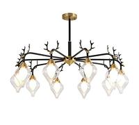 NOKXDKJWT Lustre Spoutnik à 10 lumières Moderne en Laiton, luminaire Suspendu du Milieu du siècle, plafonnier Industriel pour Salle à Manger, Salon, Laiton, 8 lumières