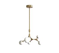 NOKXDKJWT Lustre Spoutnik de l'industrie Moderne, luminaire en Fer réglable 4 s Spoutnik du Milieu du siècle pour Cuisine, Salle à Manger, Salon/doré/5 s