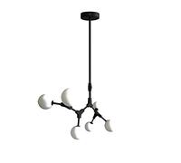 NOKXDKJWT Lustre Spoutnik de l'industrie Moderne, luminaire en Fer réglable 4 s Spoutnik du Milieu du siècle pour Cuisine, Salle à Manger, Salon/doré/5 s