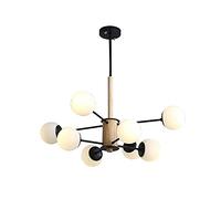 NOKXDKJWT Lustre Spoutnik de l'industrie Moderne, luminaire Spoutnik Moderne du Milieu du siècle pour Salle à Manger, salon/noir/16 s