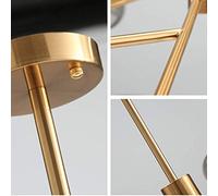 NOKXDKJWT Lustre Spoutnik de l'industrie Moderne, Lustre à Boule de Verre G9, Branche du Milieu du siècle Pendant Le plafonnier, Abat-Jour Blanc Laiteux, 15 têtes