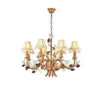 NOKXDKJWT Lustre Vintage Country américain E14, Lustre Art déco de Style Rustique créatif, Lampe de Salle à Manger, pour Salon Chambre B&B Lampes de Table à Manger et lanternes,6 têtes