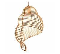 NOKXDKJWT Lustres tissés Bistro Light Lampe Suspendue Creuse avec Abat-Jour en rotin Lampes suspendues de Lanterne créative de Style Nordique (35 cm * 55 cm)