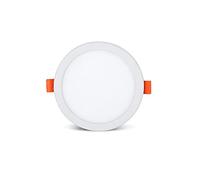 NOKXDKJWT Panneau Lumineux LED encastré 8 W intégré LED Rond encastré pour Salle de Bain, Couloir, scène, Bureau, Lot de 2 intégré (Couleur : lumière Chaude)